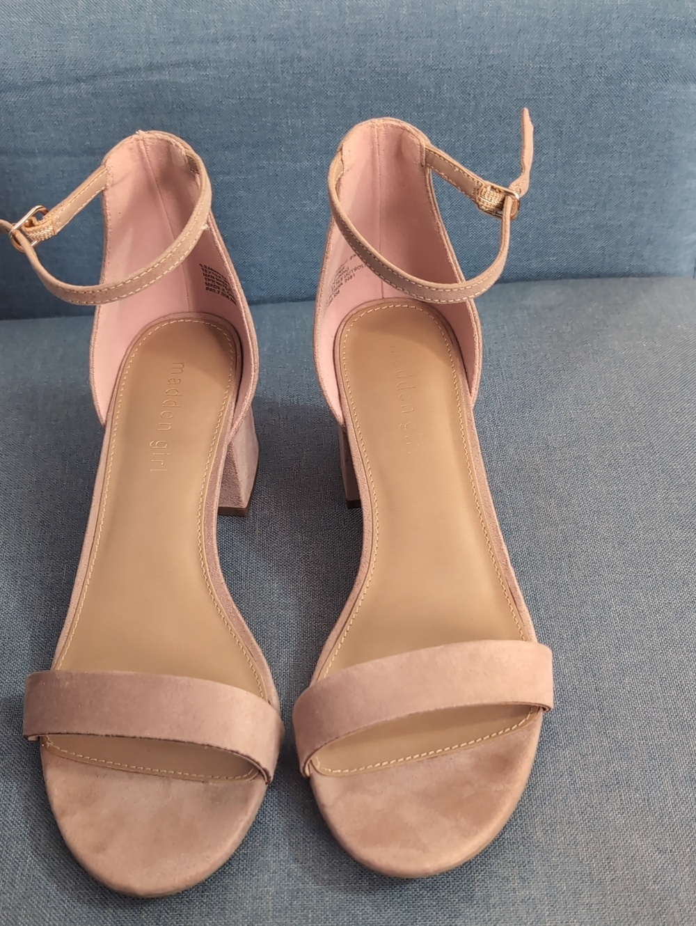 Madden Girl Block Heel Suede Sandals